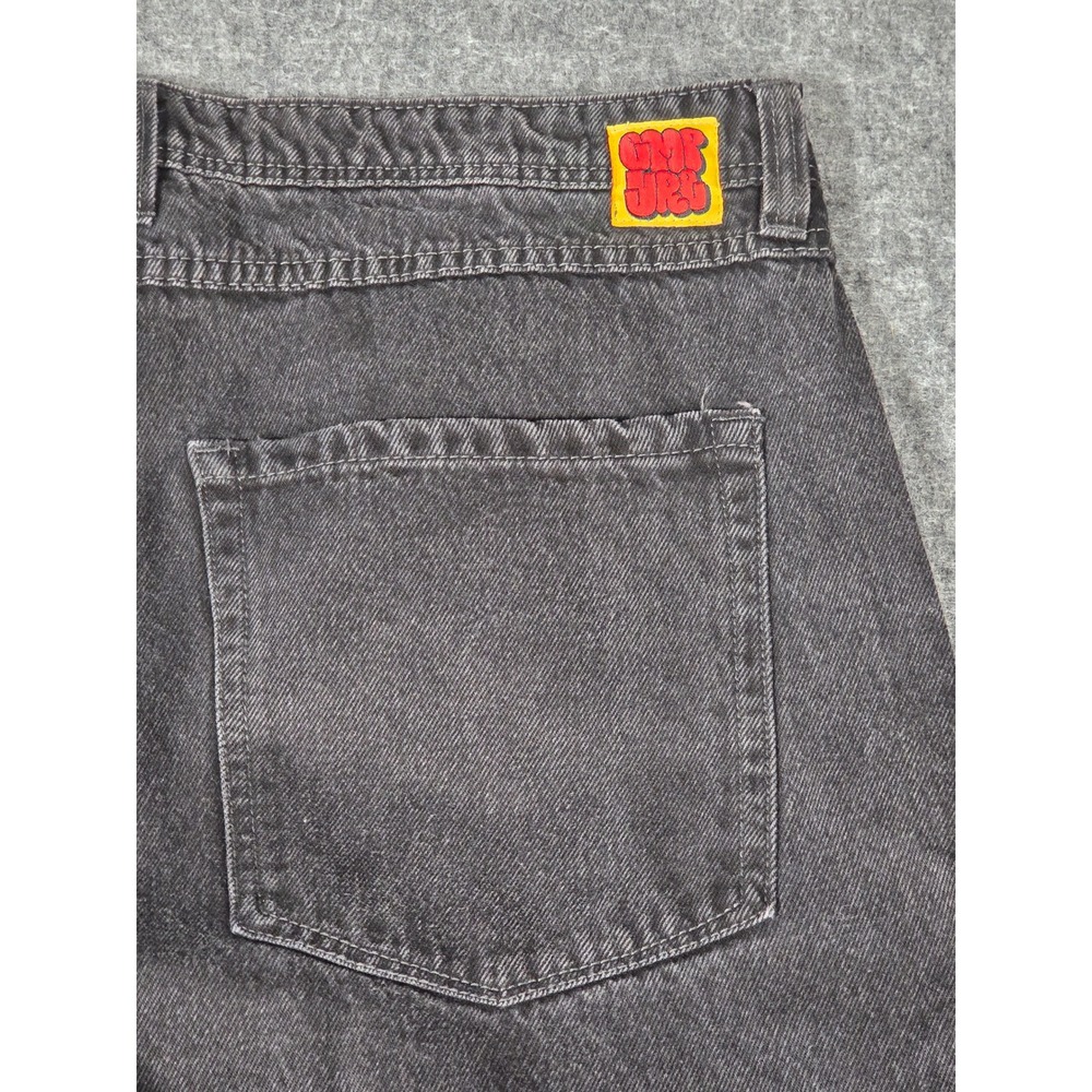 Zumiez Empyre Relax Skate Jeans Mens Washed Black Baggy Wide Leg Raw Hem Denim - Picture 11 of 12